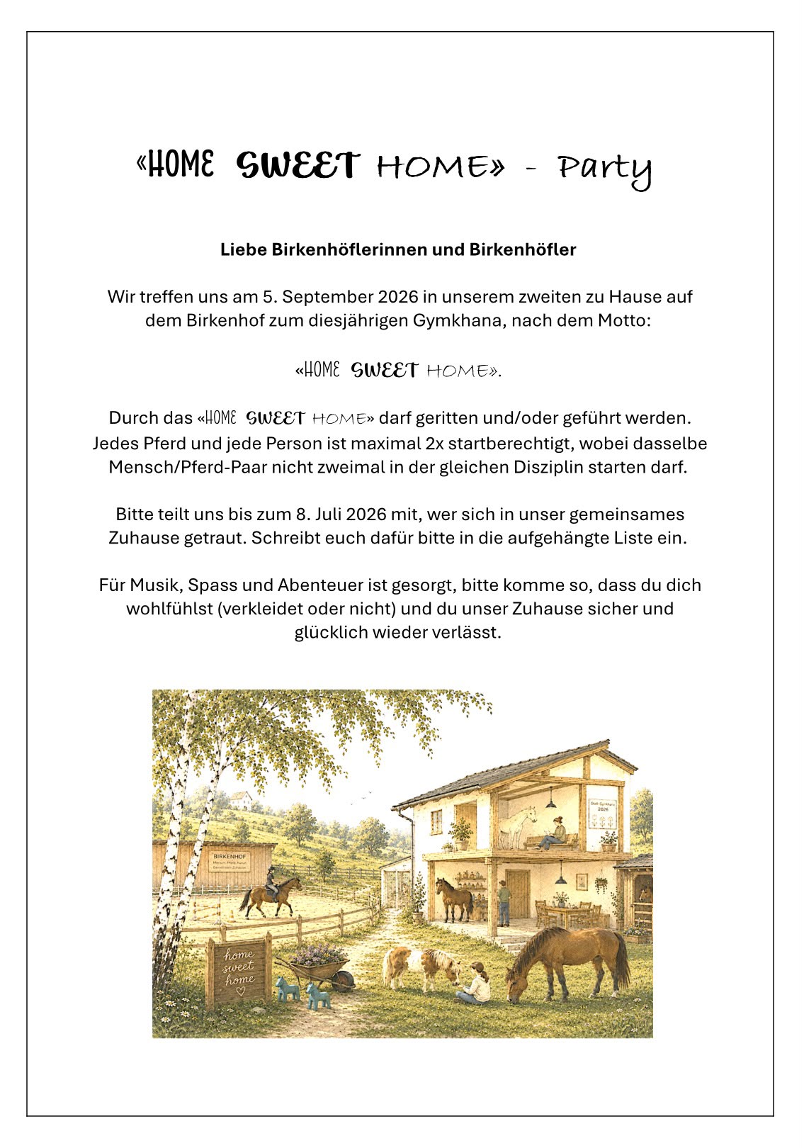 der Flyer zur Gymkhana
